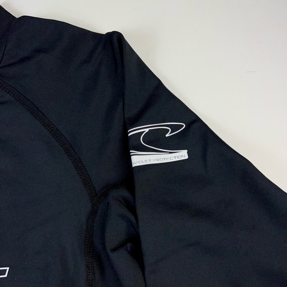 O'Neill Mens 50+ Rash Guard Black Stretch Long Sleeve Performance Fit XXL New - Picture 3 of 11
